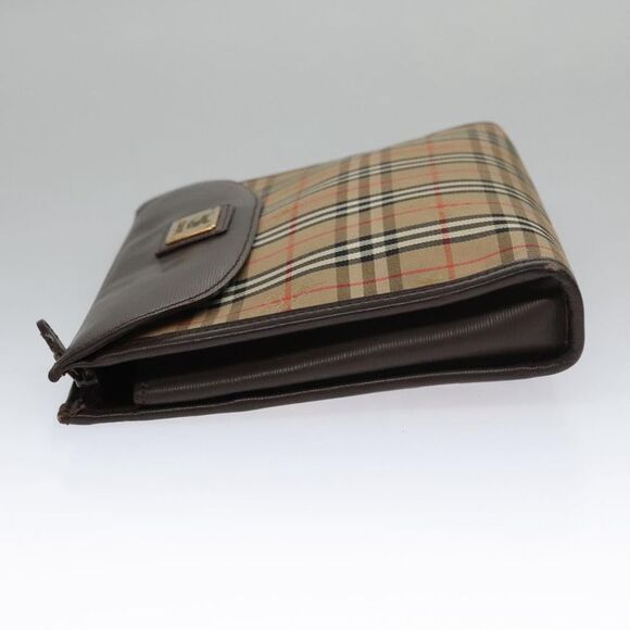 Burberry Nova Check Beige Canvas Clutch Bag (Pre-Owned) - Picture 4 of 16